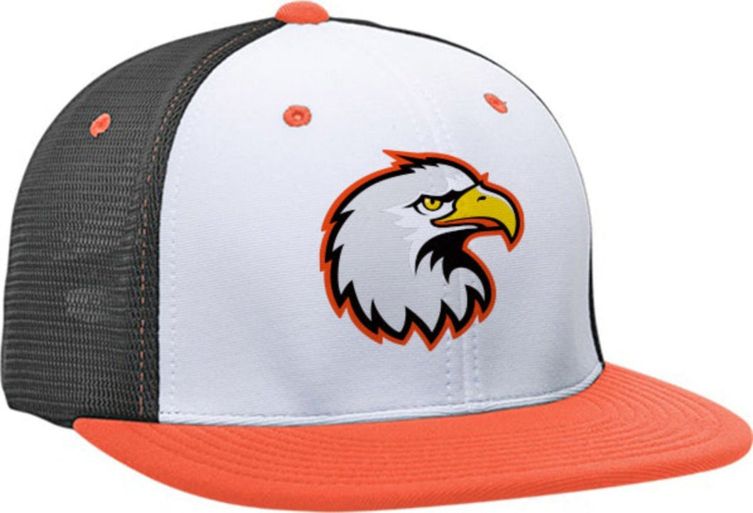 Gorra Naranja Negro y Naranja Logo Aguila Ajustable