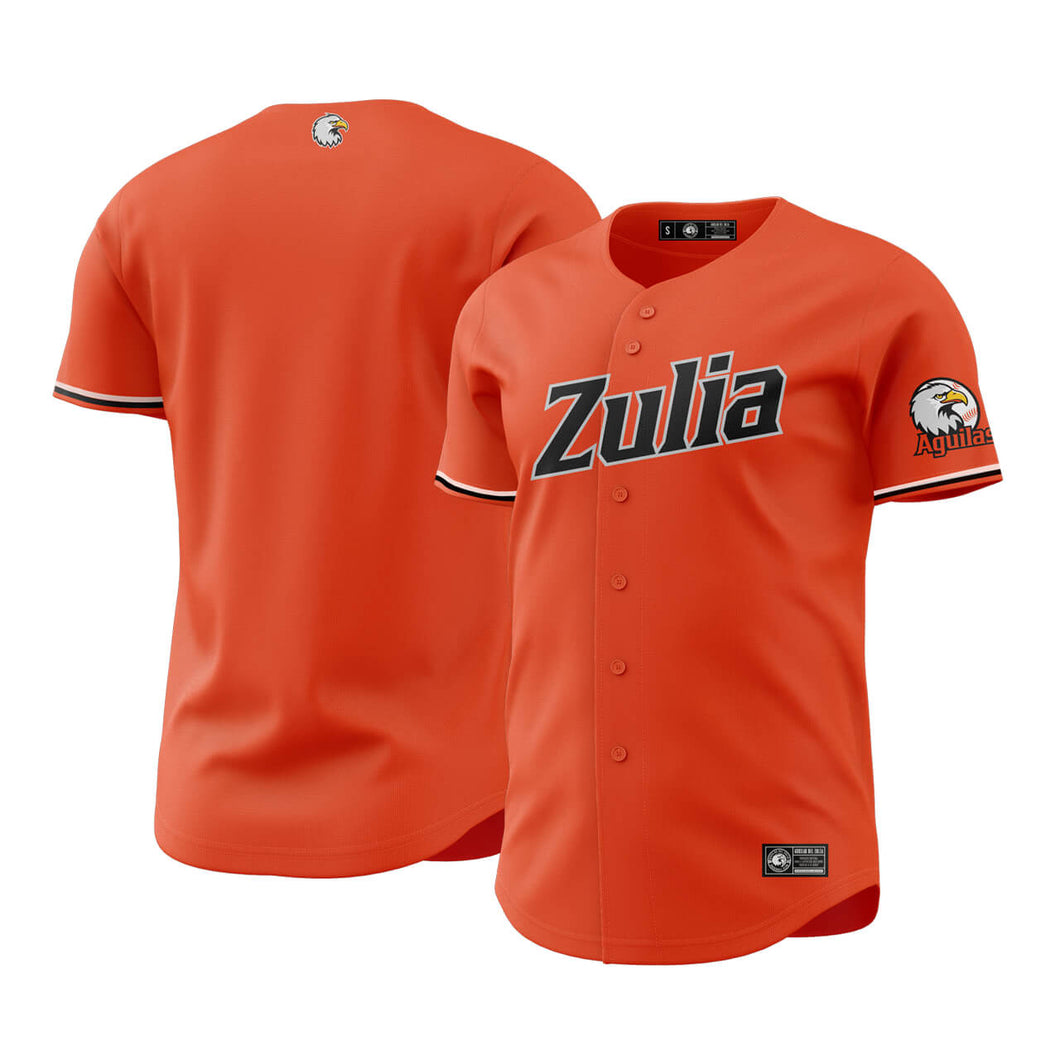 2022- Camiseta Autentica Naranja Visitante Aguilas del Zulia